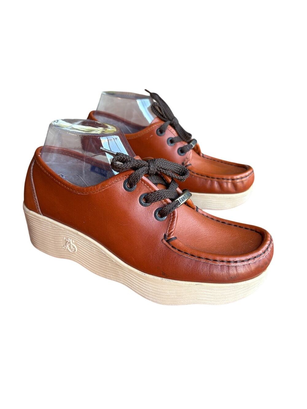 Famolare Vintage "Get There" Leather Oxfords Wavy Rocker Sole Italy size 8.5